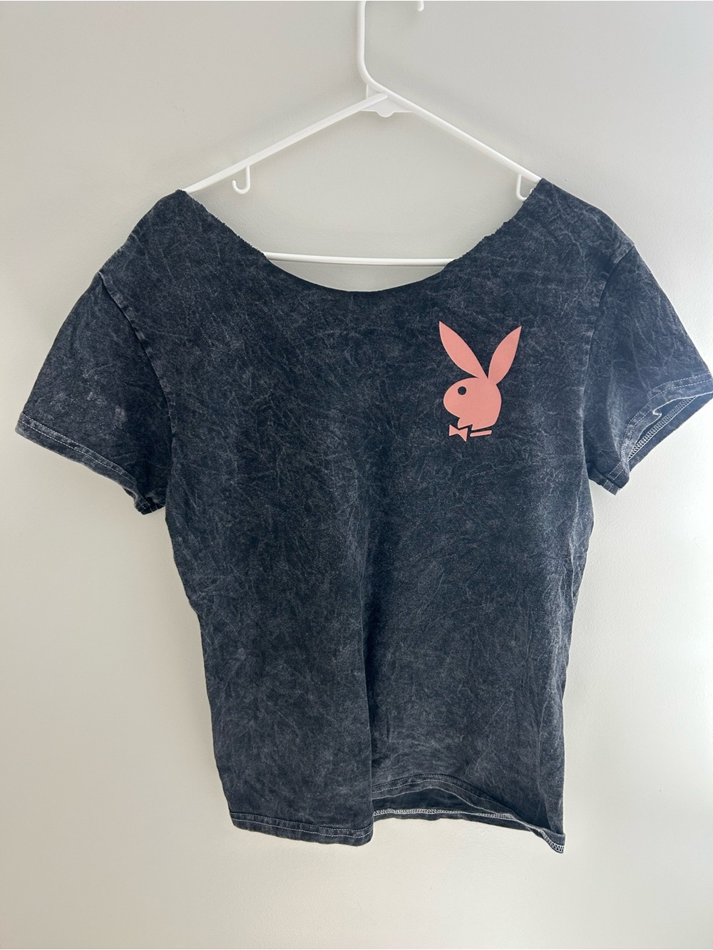 PLAYBOY Black Mineral-Wash Tee